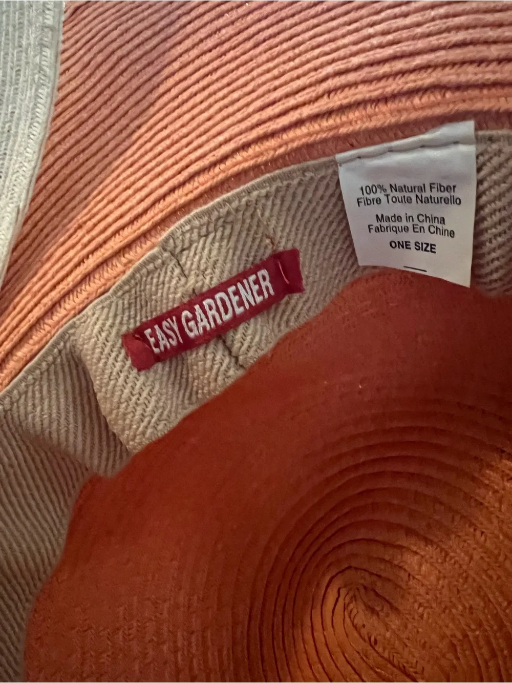 Wide Brim Straw Sun Hats Lot 3 - Cream, Orange & Burgundy